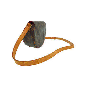 Louis Vuitton Blanc Shoulder Bag White Leather Tan Brown Monogram